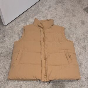 Tan Puffer Vest
